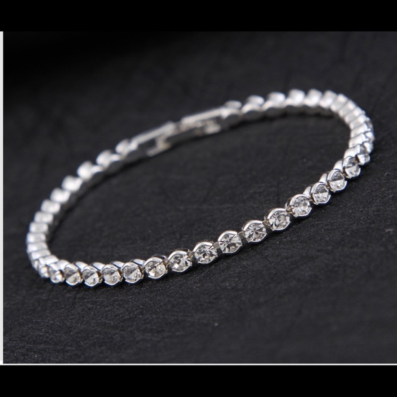 Simulated Diamond Tennis Bracelet - Picture 2 of 3